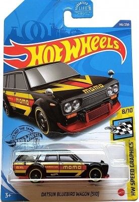 Datsun Bluebird Wagon 510 svart - Hot Wheels 1:64