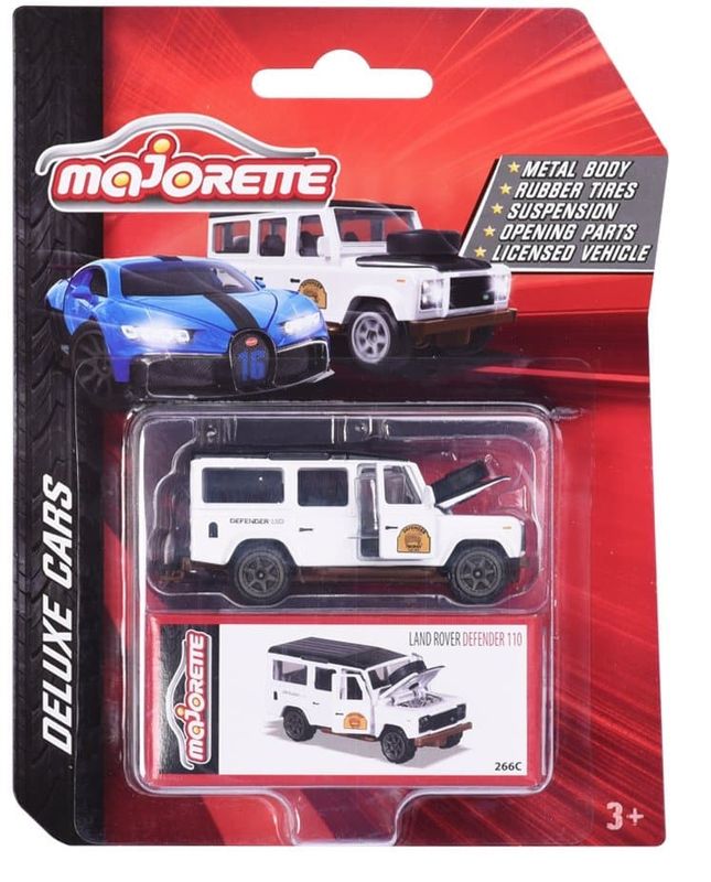 Land Rover Defender 110 vit - Majorette 7,5 cm
