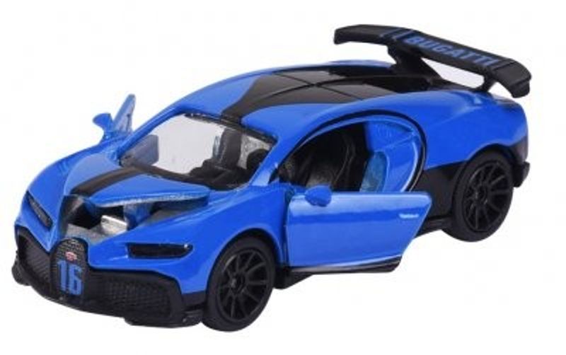 Bugatti Chiron Pur Sport blå - Majorette 7,5 cm