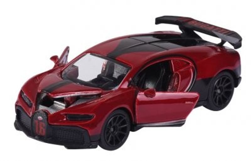 Bugatti Chiron Pur Sport röd - Majorette 7,5 cm