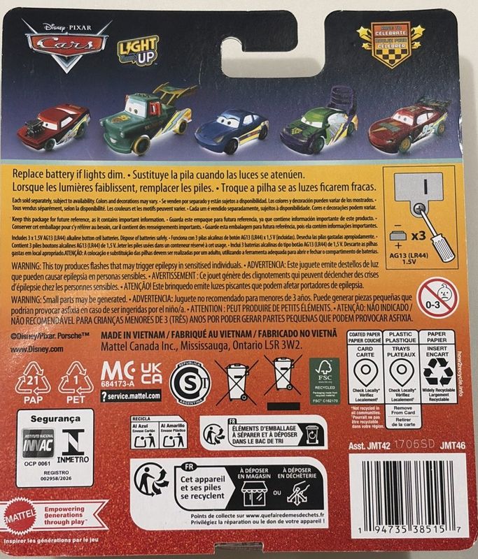 DJ - Light Up Disney Cars