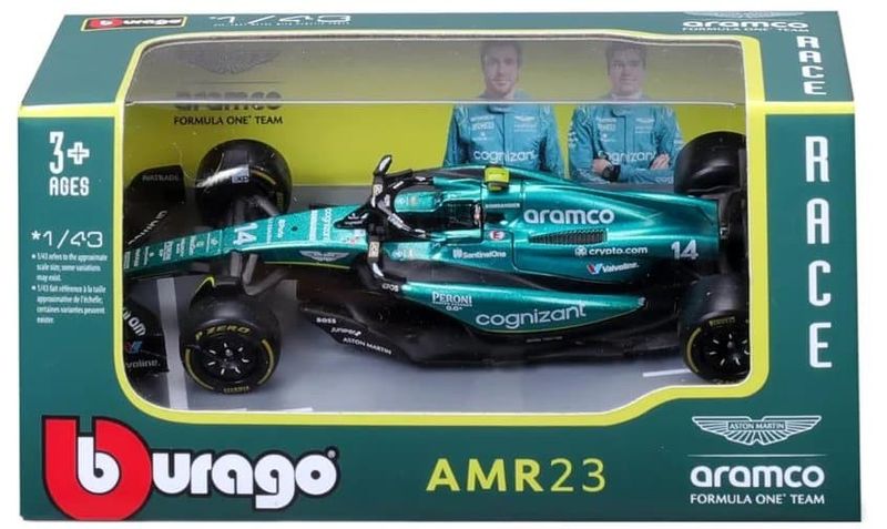 F1 Aston Martin 2023 Fernando Alonso - skala 1:43