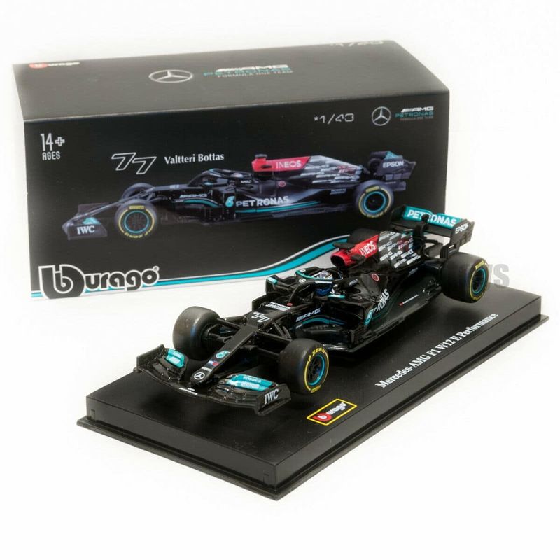 F1 Mercedes AMG 2021 V. Bottas mit Helm - Maßstab 1:43