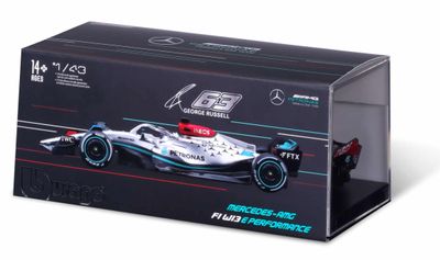 F1 Mercedes AMG no 63 G.Russell med hjälm 2022 - skala 1:43