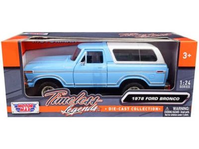 Ford Bronco hard top 1978 blå/vit - skala 1:24