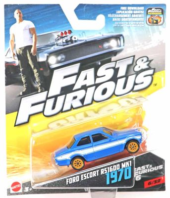 Ford Escort RS1600 Mk1 1970 Fast & Furious - Hot Wheels 1:55