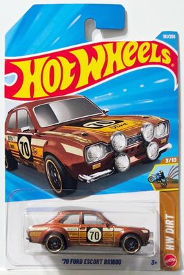 Ford Escort RS1600 1970 brun - Hot Wheels 1:64