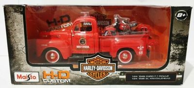 Ford F1 PickUp 1948 + Harley Davidson - skala 1:24