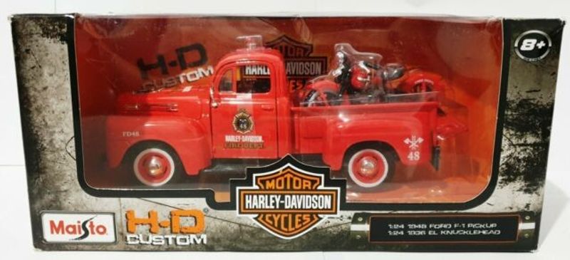 Ford F1 PickUp 1948 + Harley Davidson - skala 1:24