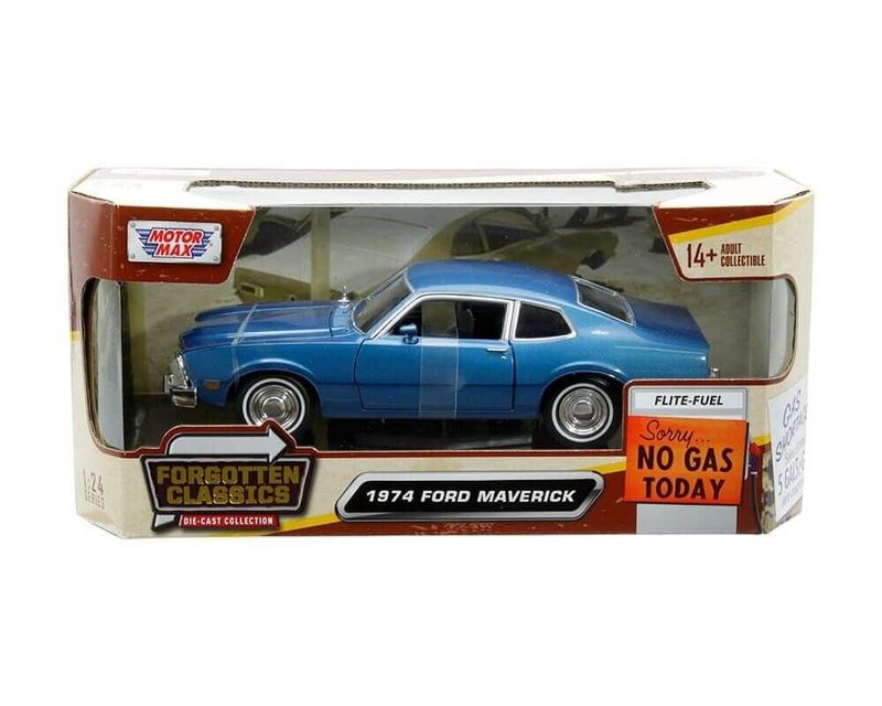 Ford Maverick 1974 blå - skala 1:24