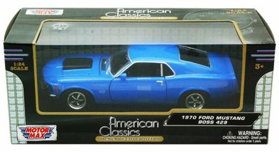 Ford Mustang Boss 429 1970 blå - Skala 1:24