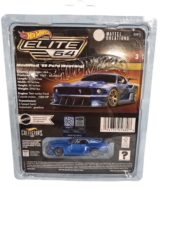 Ford Mustang 1969 Modified - Hot Wheels Elite 1:64