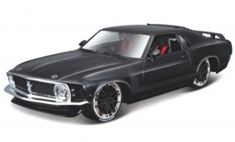 Ford Mustang Boss 302 Tuning svart 1970 - Skala 1:24