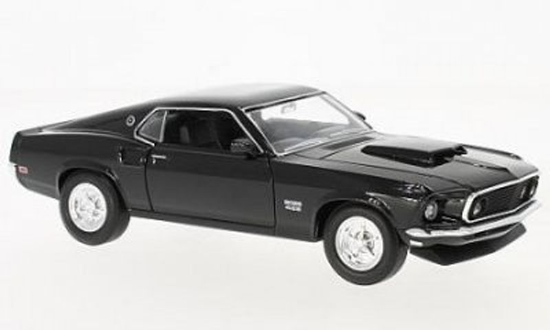 Ford Mustang Boss 429 1969 svart - Skala 1:24