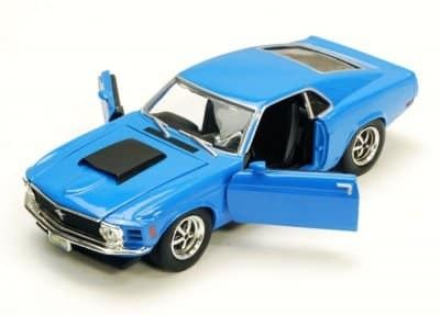 Ford Mustang Boss 429 1970 blå - Skala 1:24