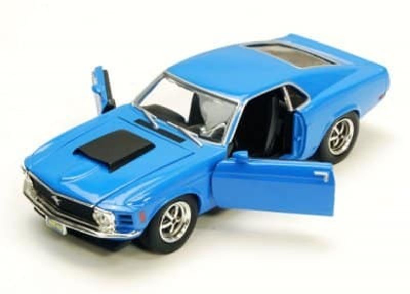 Ford Mustang Boss 429 1970 blå - Skala 1:24