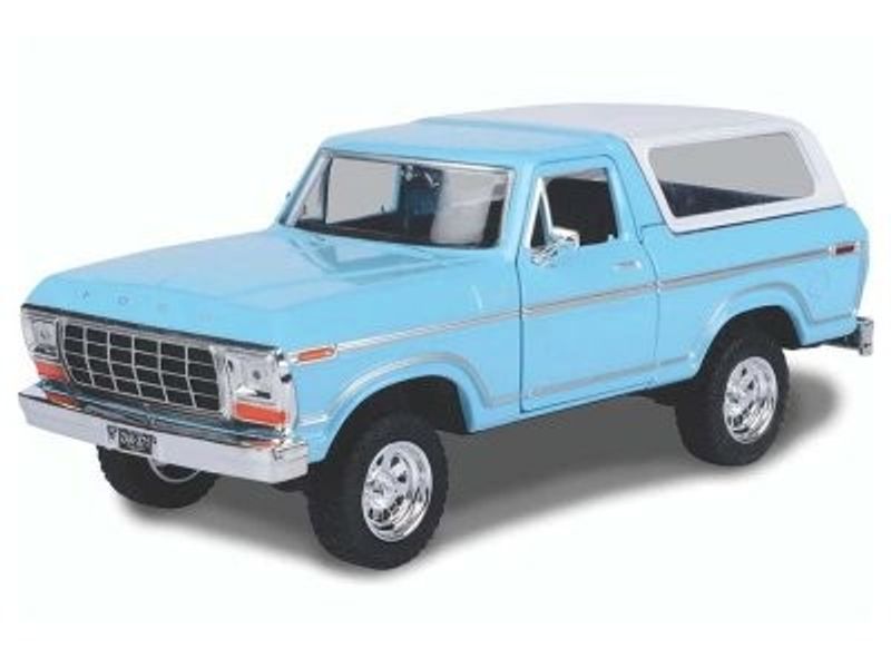 Ford Bronco hard top 1978 blå/vit - skala 1:24