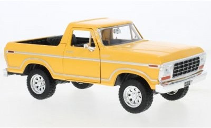 Ford Bronco custom 1978 gul - skala 1:24