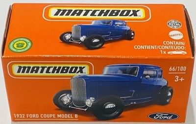 Ford Coupe Model B 1932 blå - Matchbox 1:64 (box)