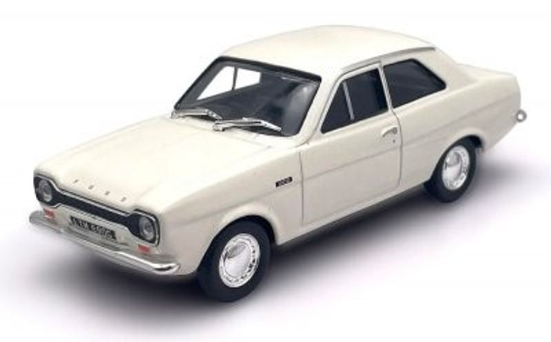 Ford Escort Mk 1 vit - skala 1:43