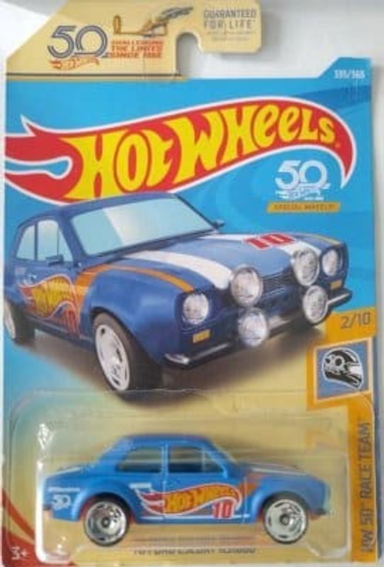 Ford Escort RS1600 1970 blå Hw - Hot Wheels 1:64