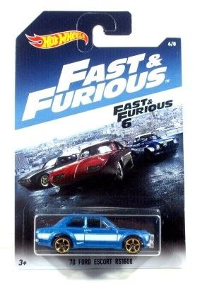 Ford Escort RS1600 1970 mörkblå F&F - Hot Wheels 1:64 (skd. förp.)