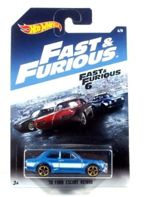 Ford Escort RS1600 1970 mörkblå F&F - Hot Wheels 1:64 (skd. förp.)
