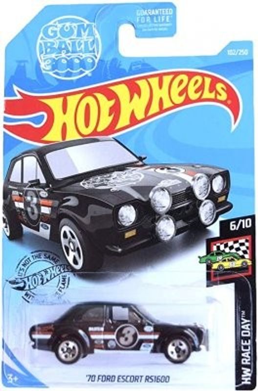 Ford Escort RS1600 1970 svart - Hot Wheels 1:64
