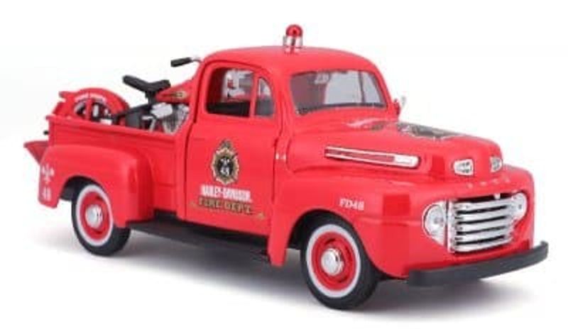 Ford F1 PickUp 1948 + Harley Davidson - skala 1:24