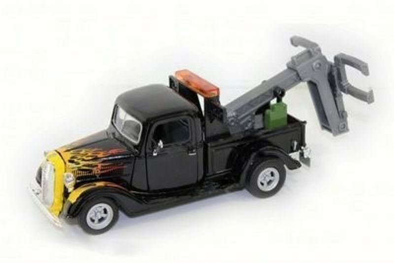 Ford Pickup Wrecker 1937 svart - Skala 1:24