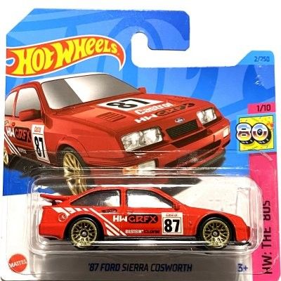 Ford Sierra Cosworth 1987 röd - Hot Wheels 1:64 (skd förp)