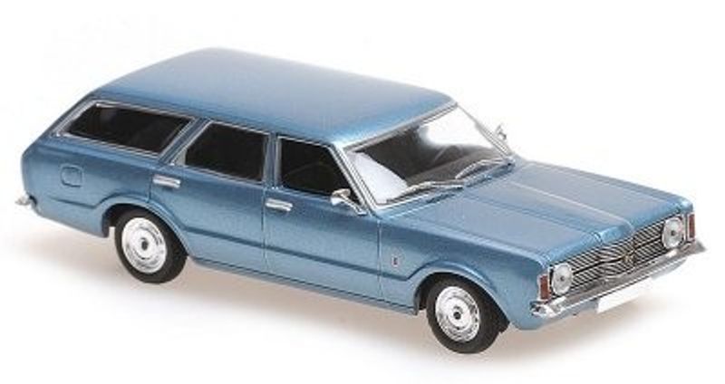 Ford Taunus Turnier 1970 blå - skala 1:43