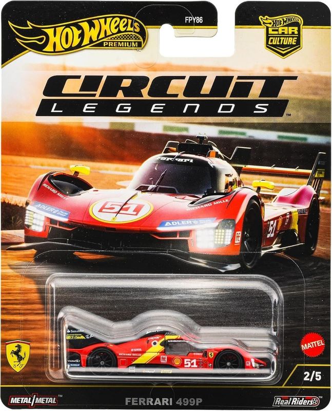 Ferrari 499P röd- Hot Wheels Circuit Legends 1:64
