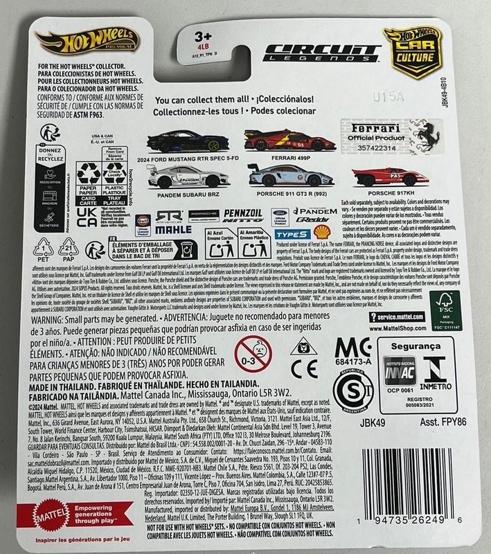 Ferrari 499P röd- Hot Wheels Circuit Legends 1:64