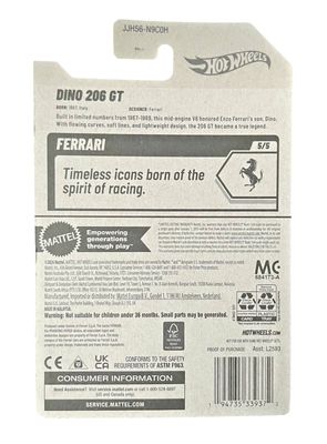 Ferrari 206 GT Dino, rot – Hot Wheels 1:64
