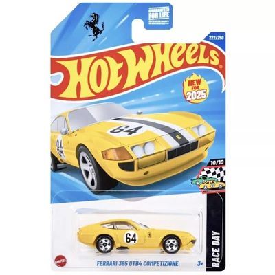 Ferrari 365 GTB4 Competizione gul - Hot Wheels 1:64