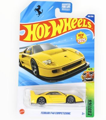 Ferrari F40 Competizione gul - Hot Wheels 1:64