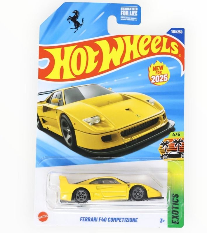 Ferrari F40 Competizione gul - Hot Wheels 1:64