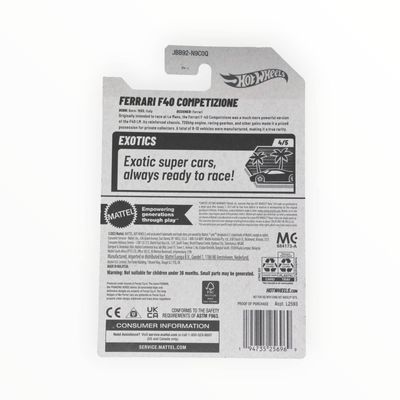 Ferrari F40 Competizione gul - Hot Wheels 1:64