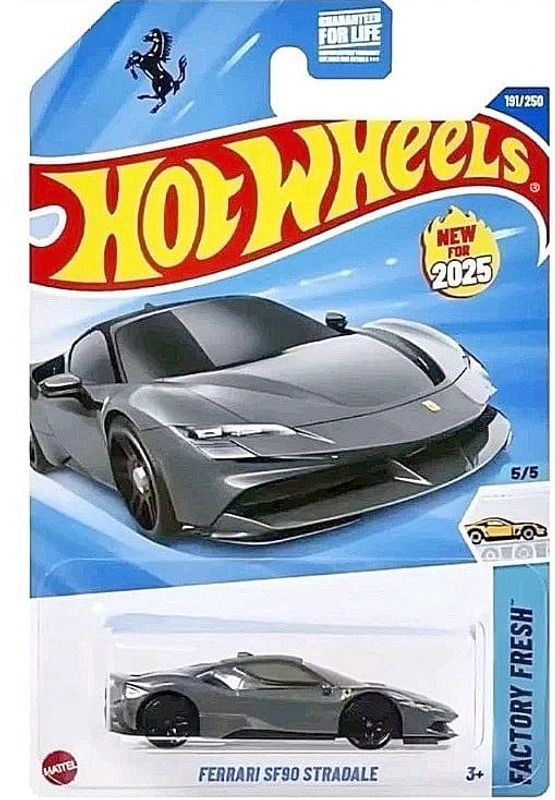 Ferrari SF90 Stradale grå - Hot Wheels 1:64