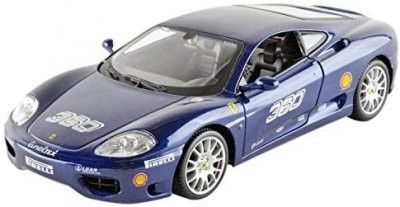 Ferrari 360 Challenge no 360 - metallic blå - skala 1:24