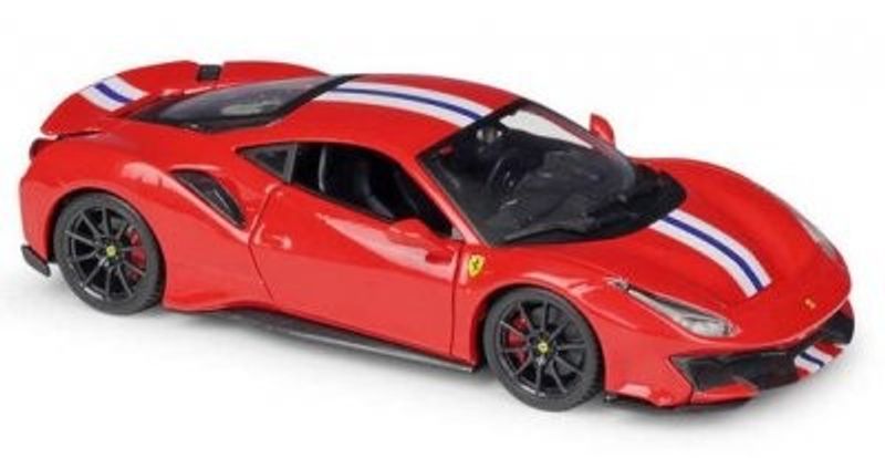 Ferrari 488 Pista - röd - skala 1:24