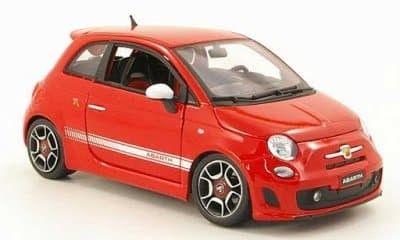 Fiat 500 Abarth röd - skala 1:43