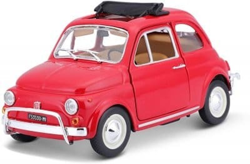 Fiat 500L 1968 röd - skala 1:24