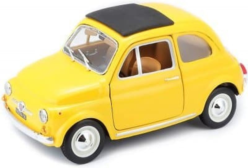 Fiat 500 F 1965 gul - skala 1:24