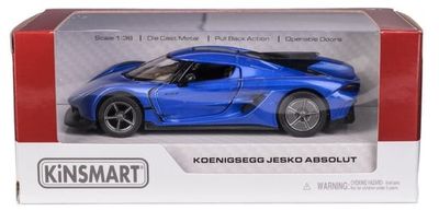 Koenigsegg Jesko Absolute blå - skala 1:38