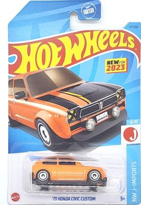 Honda Civic custom 1973 orange - Hot Wheels 1:64
