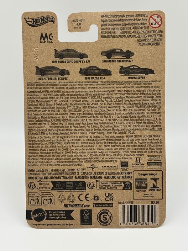 Honda Civic Coupé 1993 – Hot Wheels Fast & Furious 1:64