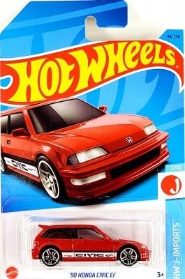 Honda Civic EF 1990 röd - Hot Wheels 1:64
