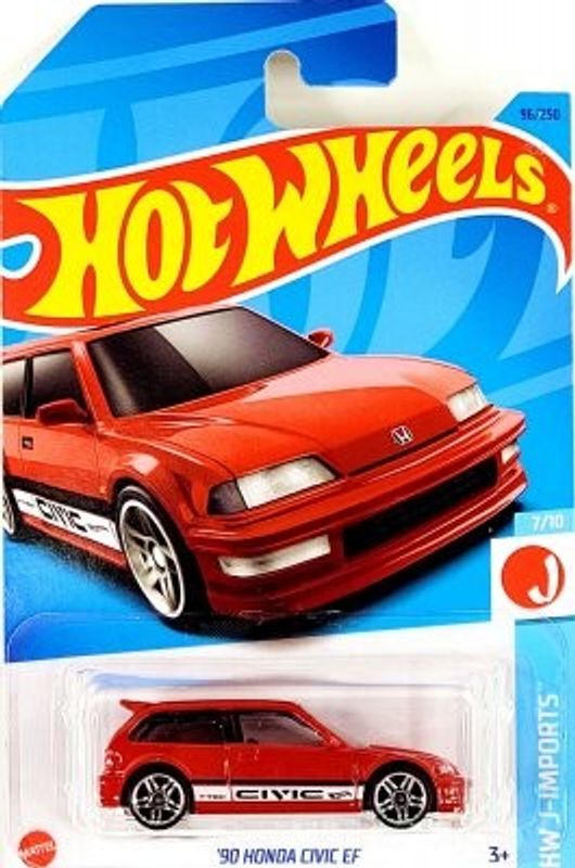 Honda Civic EF 1990 röd - Hot Wheels 1:64
